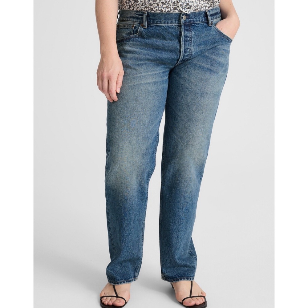 Madewell Kaihara Selvedge Womens Dean Easy Straight Relaxed Denim Jeans 33 New